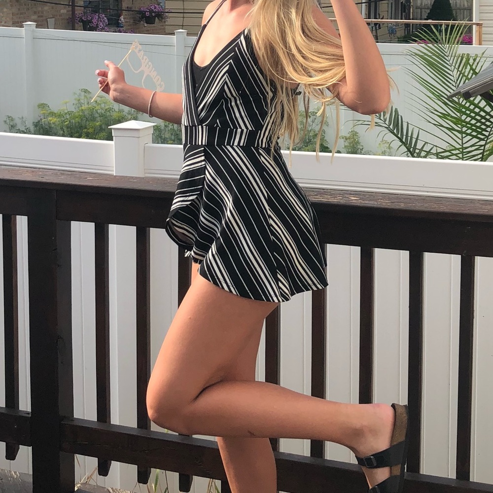 Striped romper